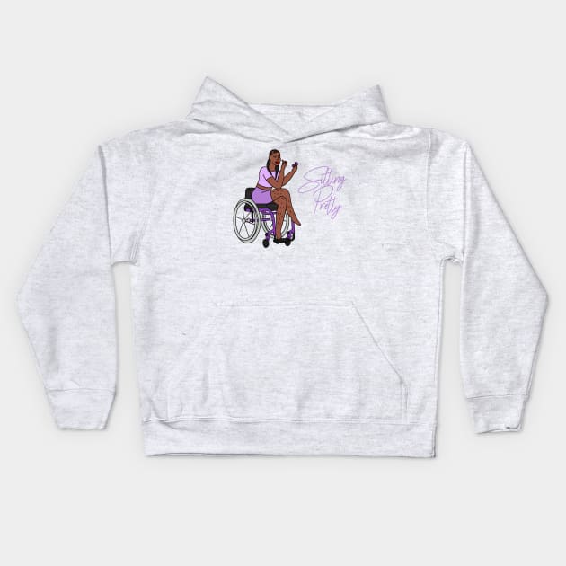 Sitting Pretty In Purple 2 Kids Hoodie by Dissent Clothing